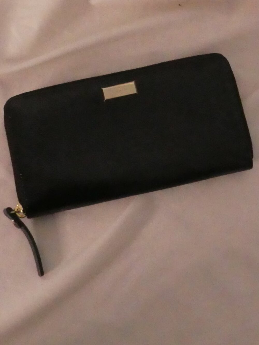 KATE SPADE New York Black Lacey Zip Around Continental Wallet